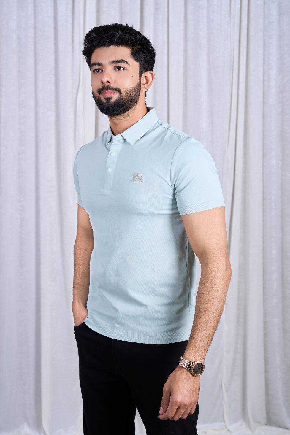 Class 111-6878 (Mint Green Textured Polo)