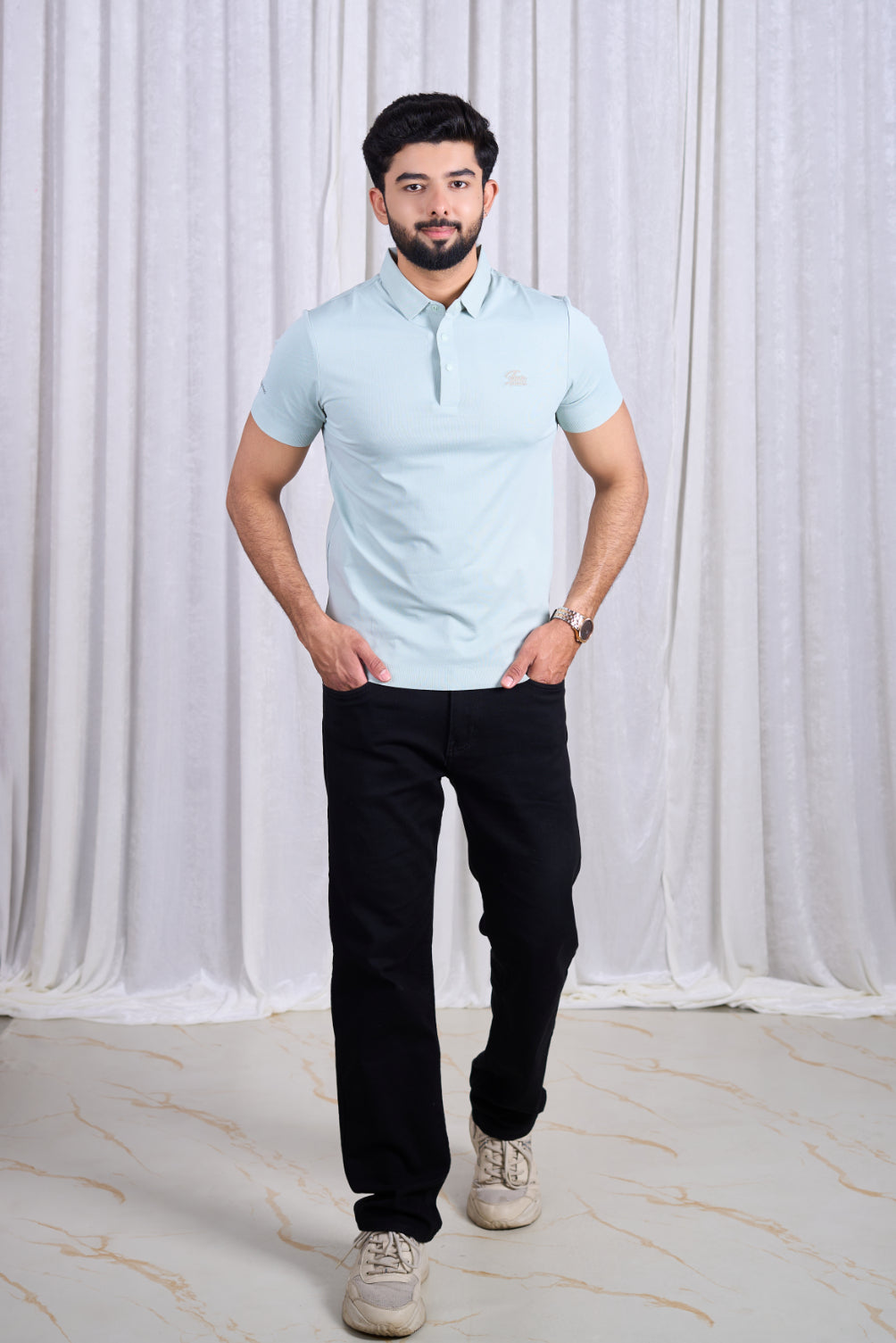 Class 111-6878 (Mint Green Textured Polo)