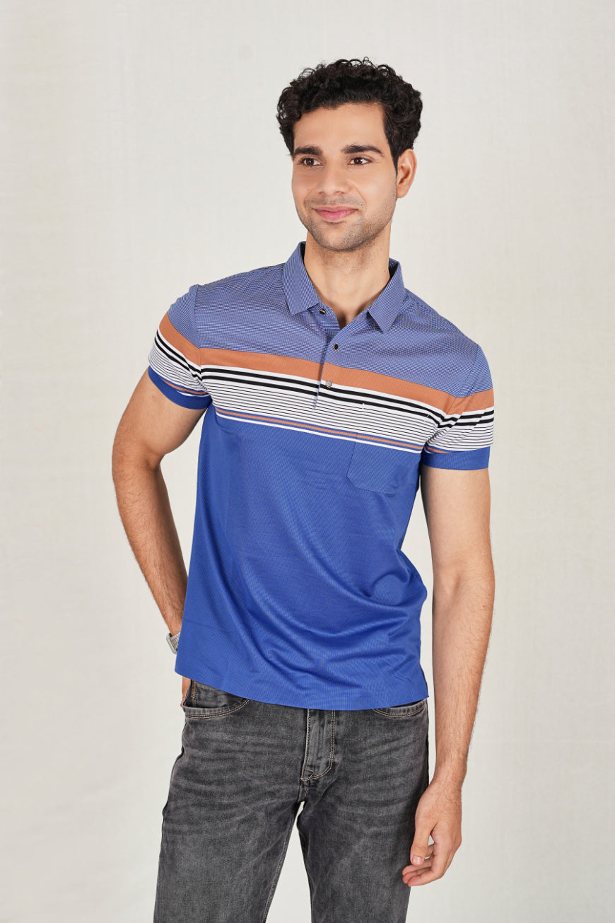 Navy Trendy Wrinkle Free Premium Classic Polo (Class 112-86302)