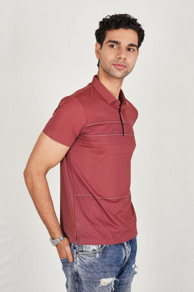 Pink Wrinkle Free Premium Classic Polo(Class 104-8836)