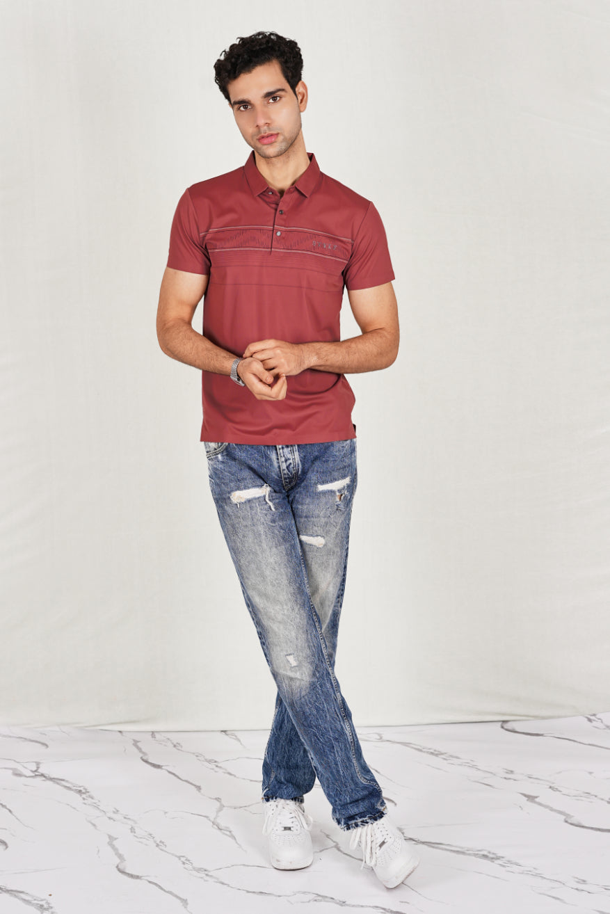 Pink Wrinkle Free Premium Classic Polo(Class 104-8836)