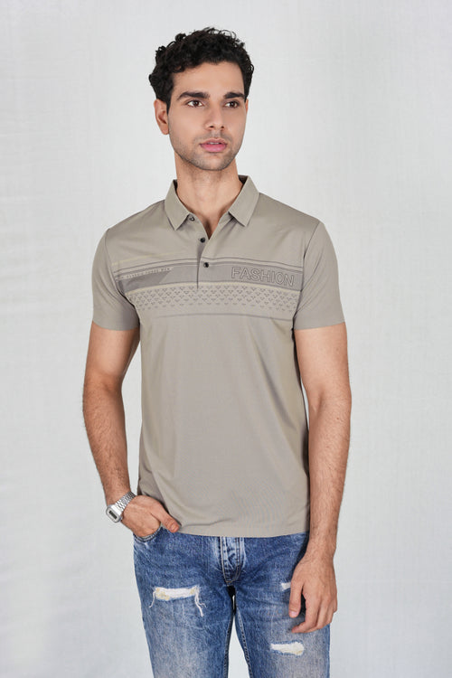Grey Wrinkle Free Polo(Class 105-8809)