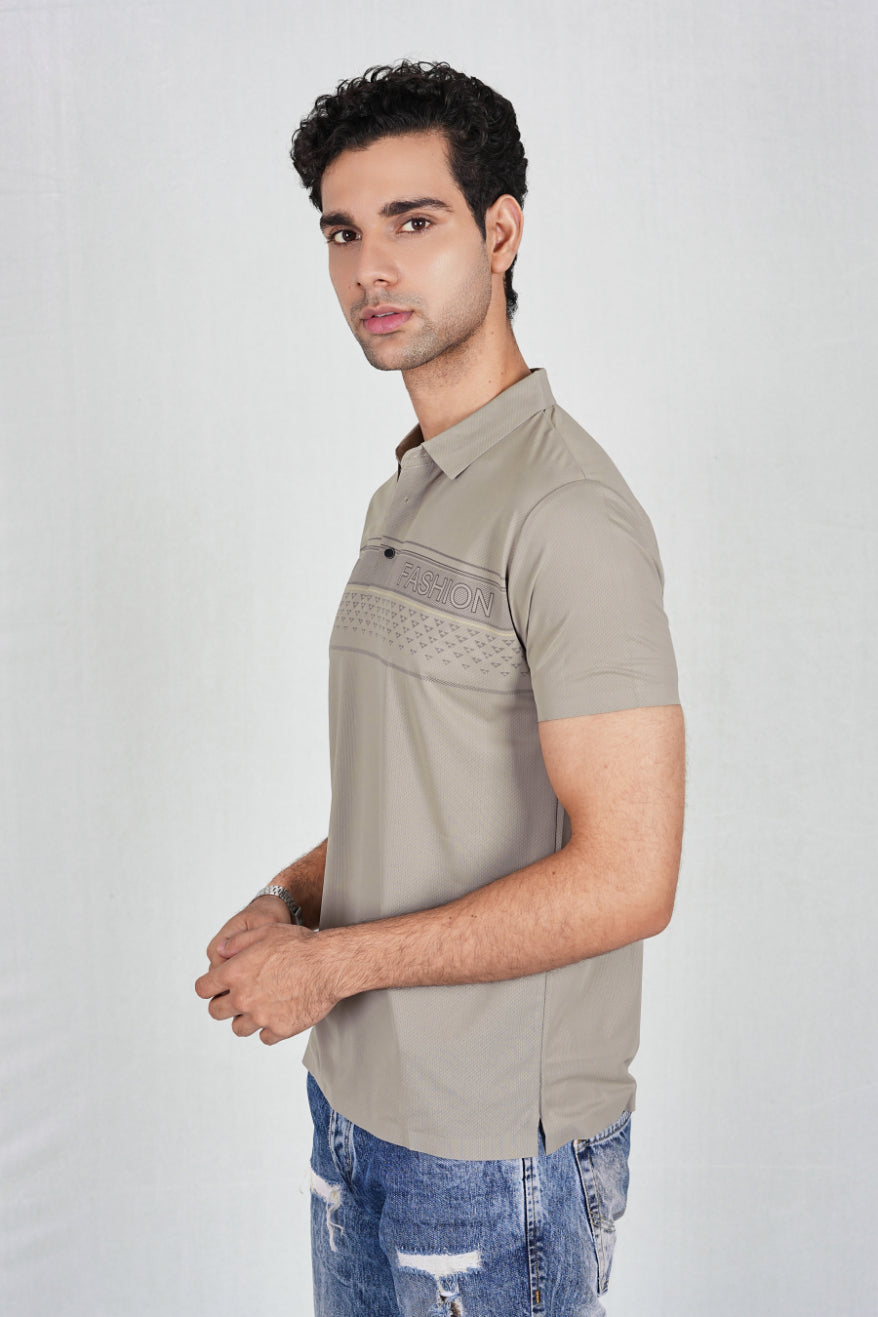Grey Wrinkle Free Polo(Class 105-8809)