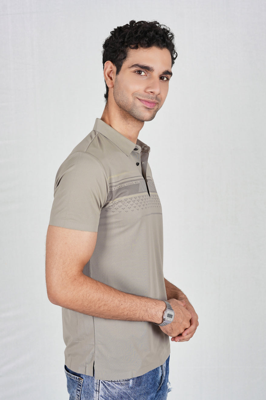 Grey Wrinkle Free Polo(Class 105-8809)