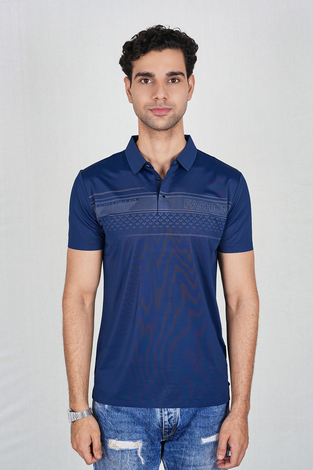 Navy Wrinkle Free Premium Classic Polo (Class 105-8809)