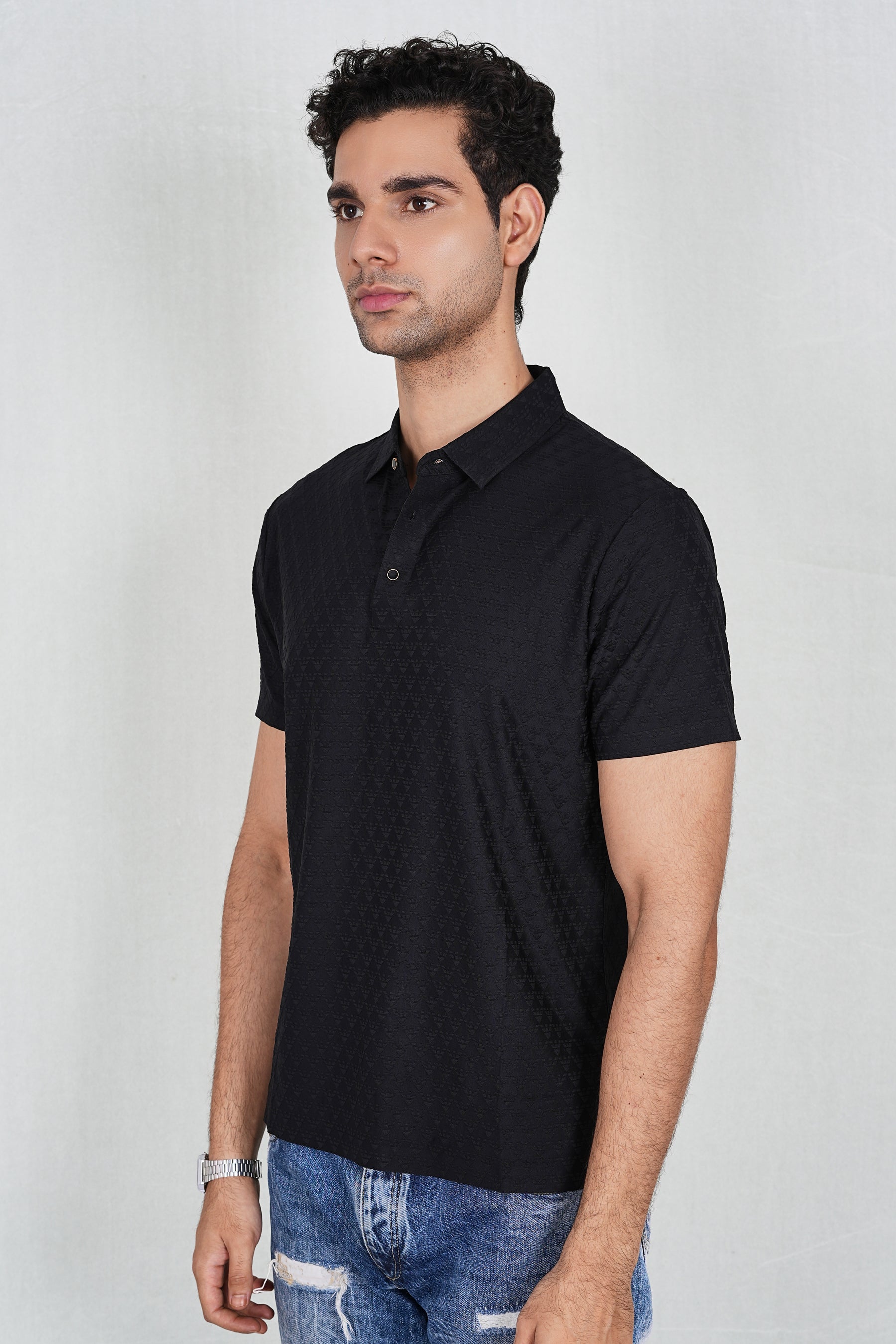 Black Wrinkle Free Premium Classic Polo(Class 112-25519)