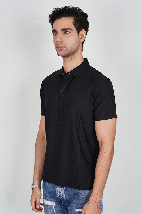 Black Wrinkle Free Premium Classic Polo(Class 112-25519)