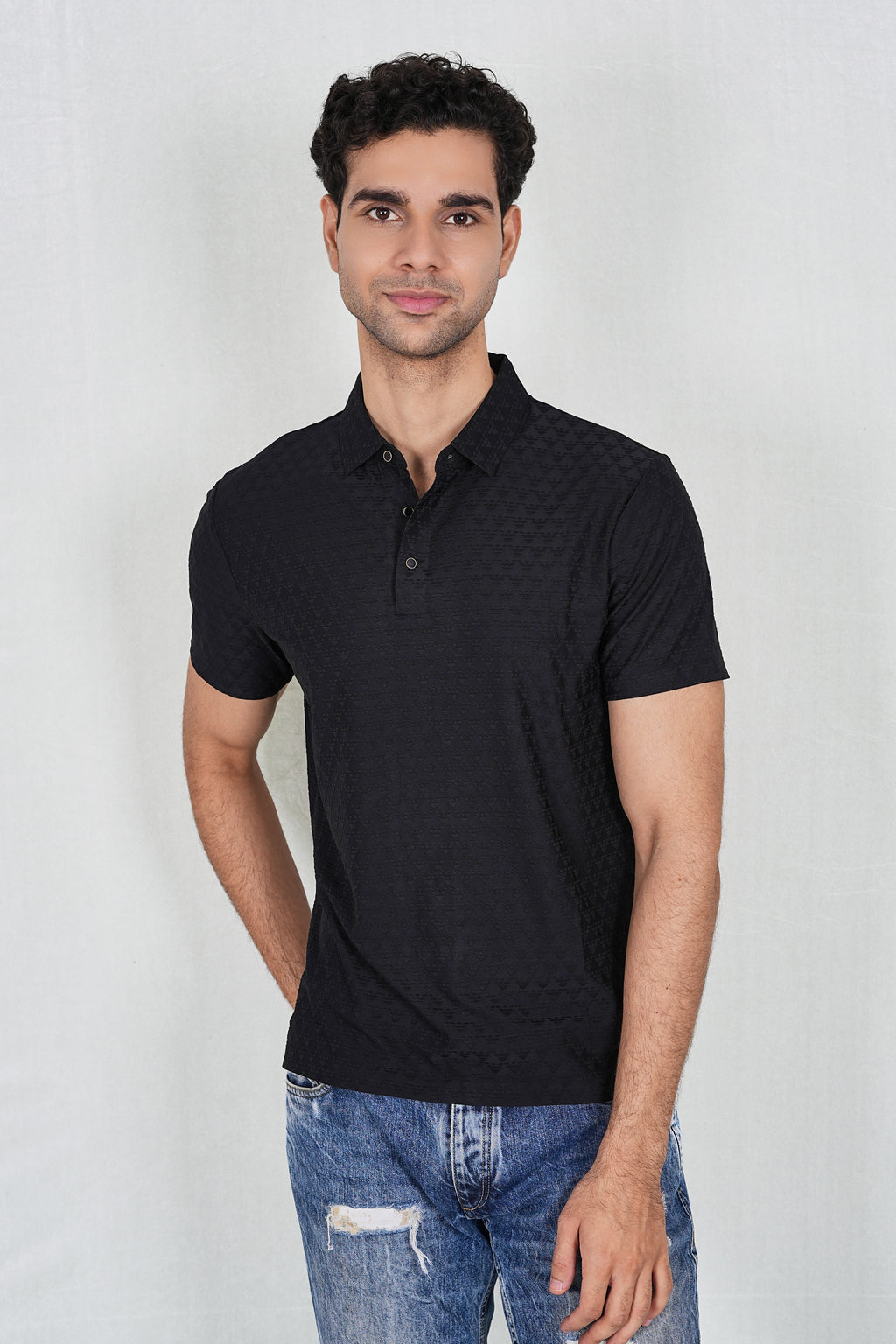 Black Wrinkle Free Premium Classic Polo(Class 112-25519)