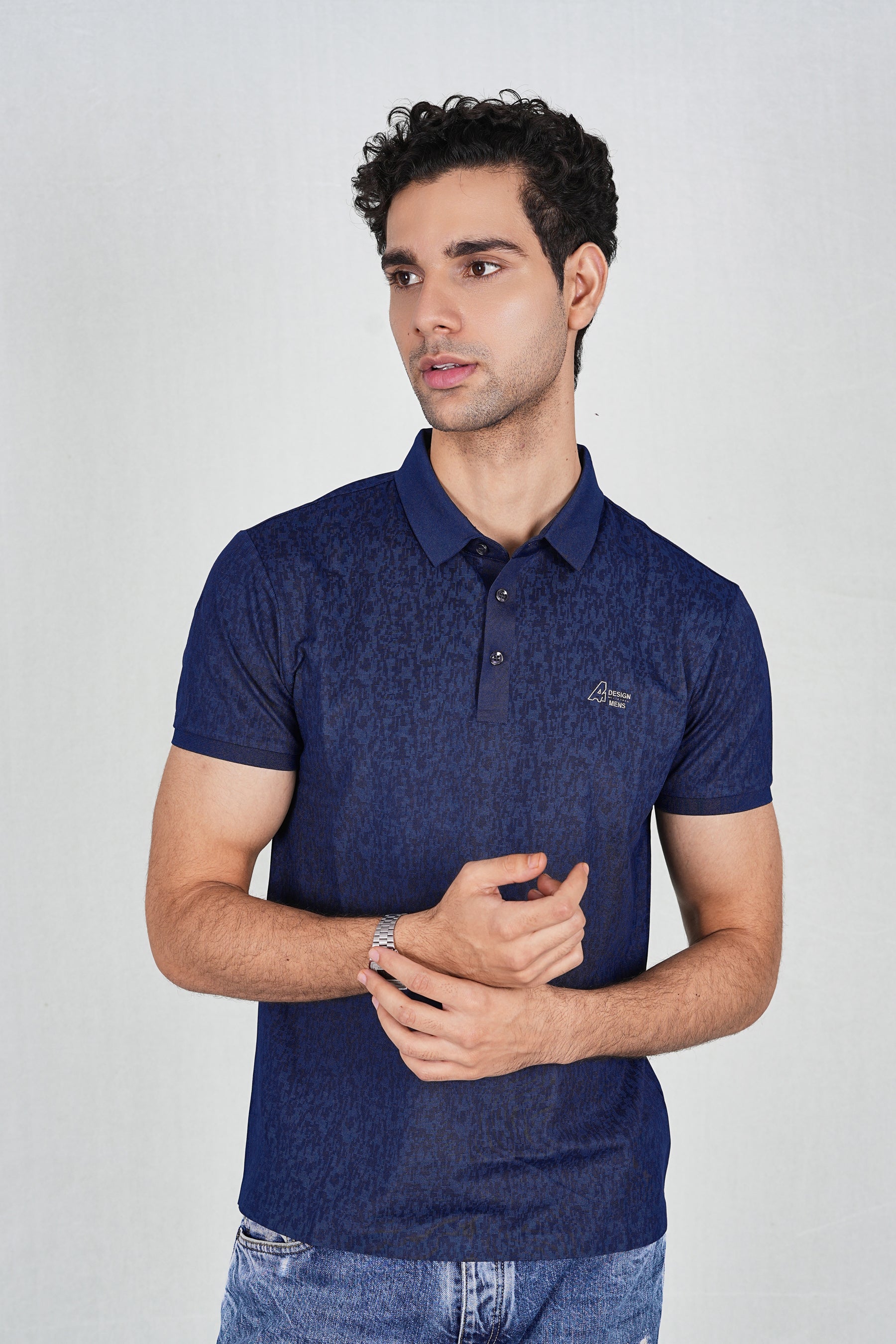 Blue Wrinkle Free Premium Classic Polo (Class 104-537)