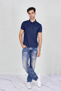 Blue Wrinkle Free Premium Classic Polo (Class 104-537)