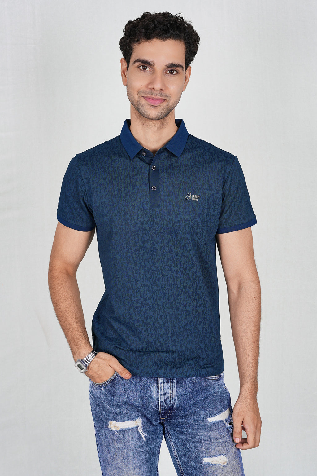 Green Trendy Wrinkle Free Classic Polo(104-537)