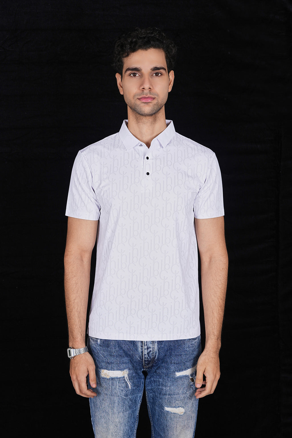 White Trendy Wrinkle Free Premium Polo (Class 109-182)
