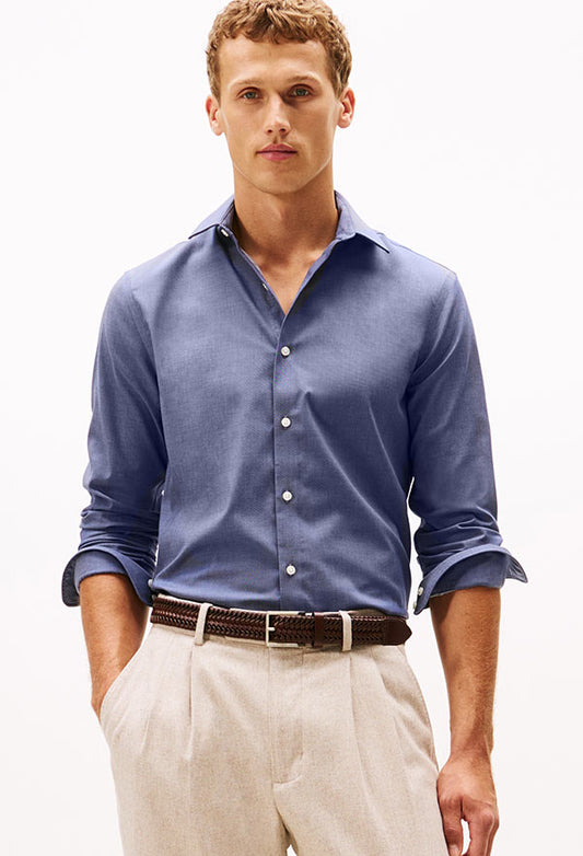 Slate Blue Gray Plain Shirt
