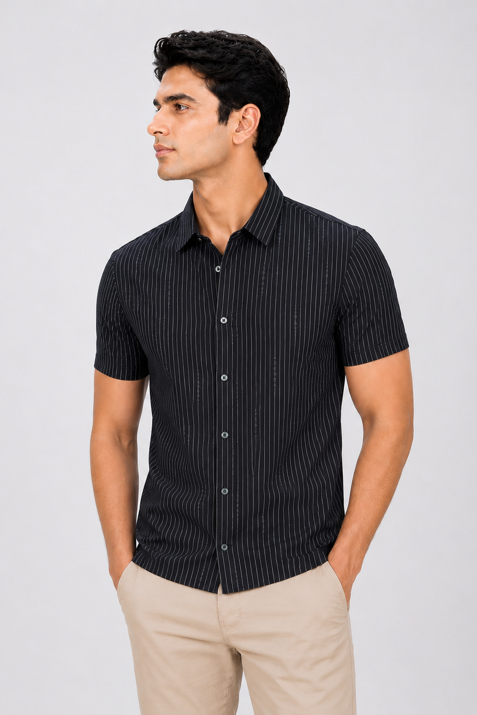 Black Wrinkle Free Premium Shirt (Class 112-86602)