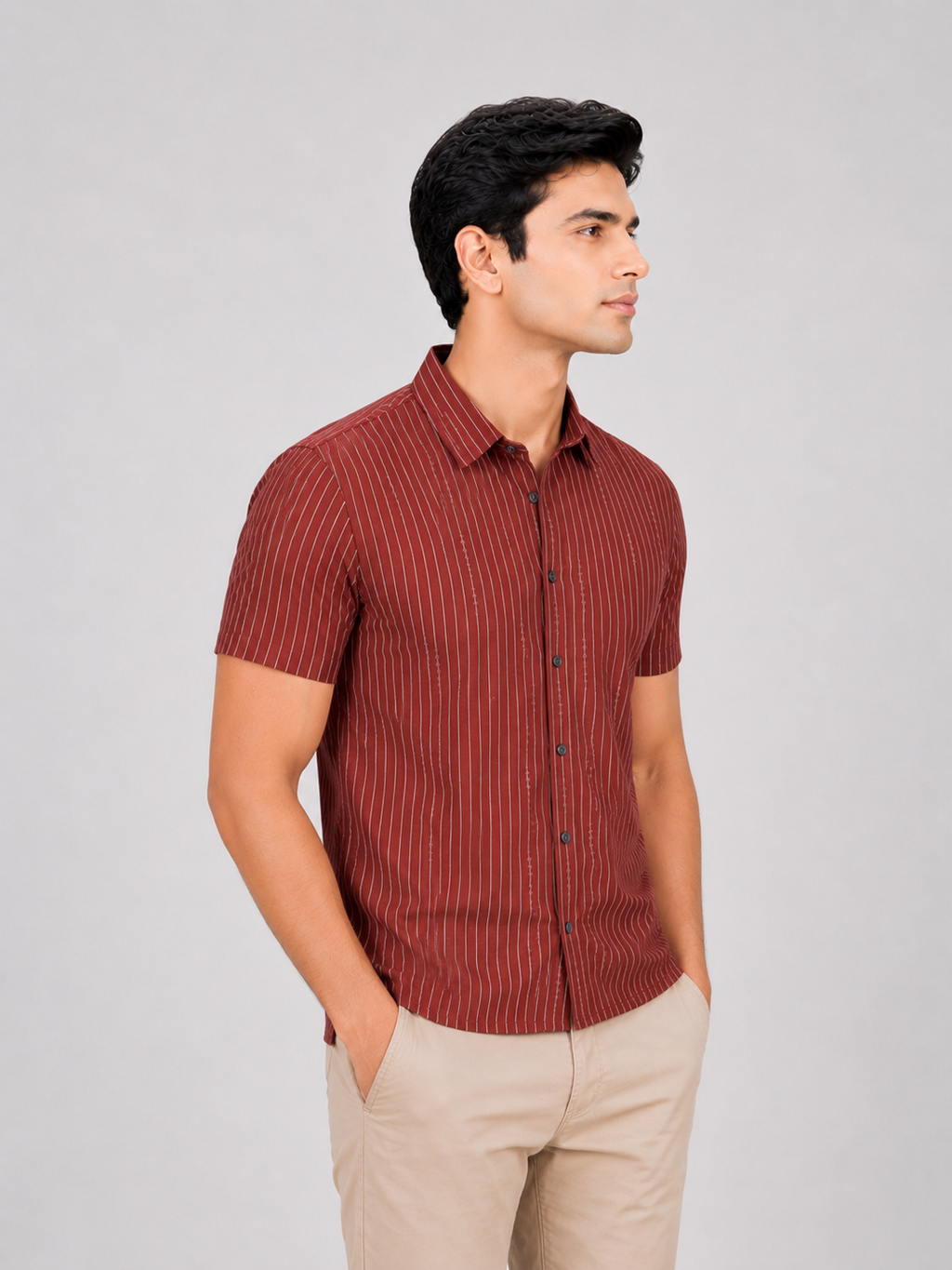 Collar T-Shirt Cum Shirt Red (107-8803)