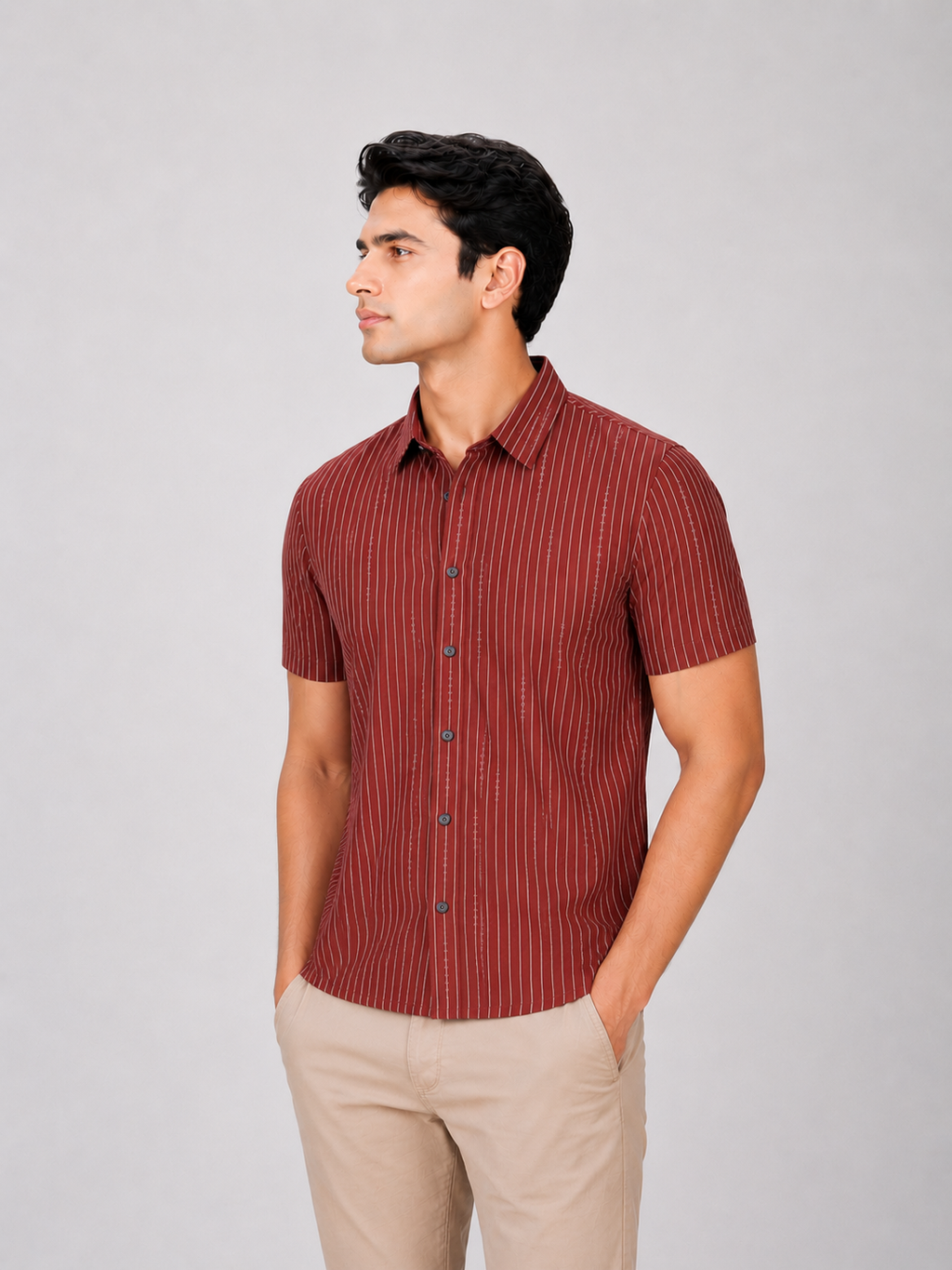 Collar T-Shirt Cum Shirt Red (107-8803)